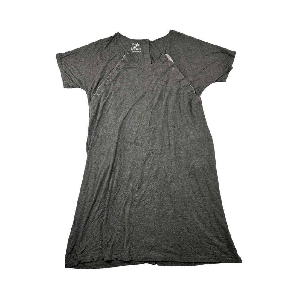 Frida Mom Delivery and Nursing Gown Charcoal One Size Hospital Bag Essential